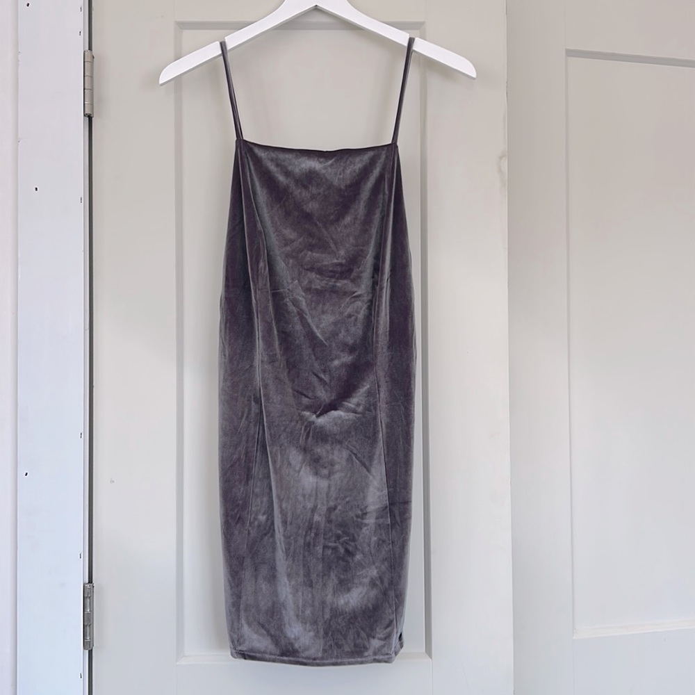 After Party by Nasty Gal Velvet mini Dress spaghetti strap low back ECU Sz M